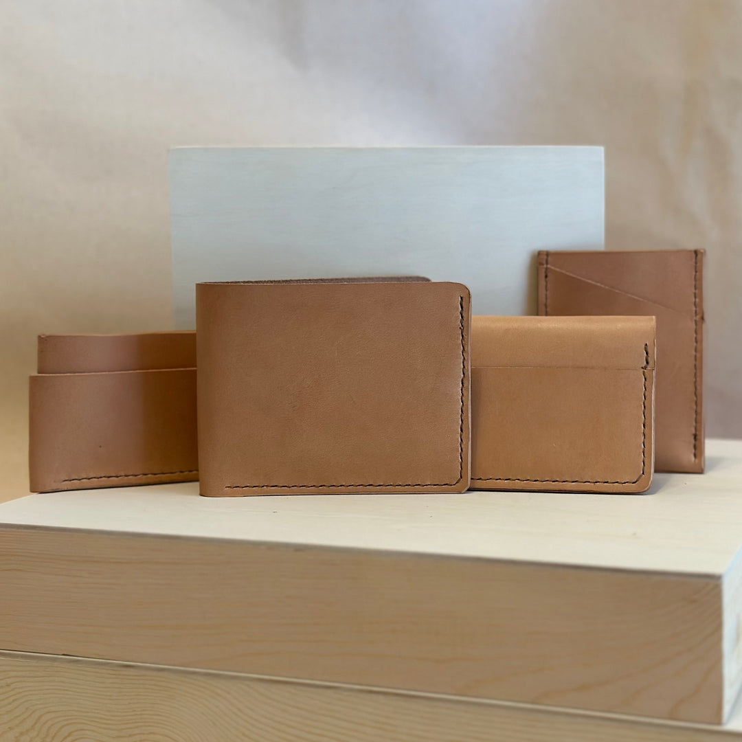 Our Veg Tan Six Card Wallets are handmade from high quality top grain solid leather.  Durable and built to last with plenty of room to carry everything you need and then some.  Designed for those who like to be prepared.  Slim and stylish enough for daily use.