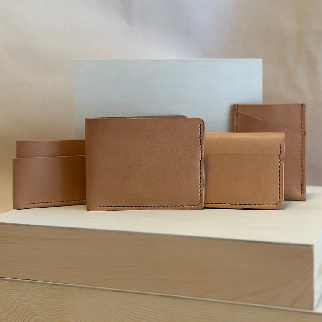 Our Veg Tan Six Card Wallets are handmade from high quality top grain solid leather.  Durable and built to last with plenty of room to carry everything you need and then some.  Designed for those who like to be prepared.  Slim and stylish enough for daily use.