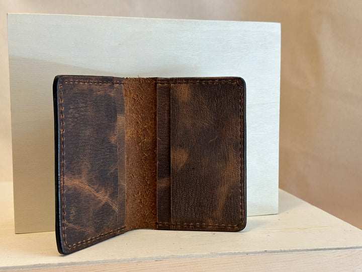Brown Pull Up Leather Wallet is handstitched from top grain solid leather, handmade and built to last.