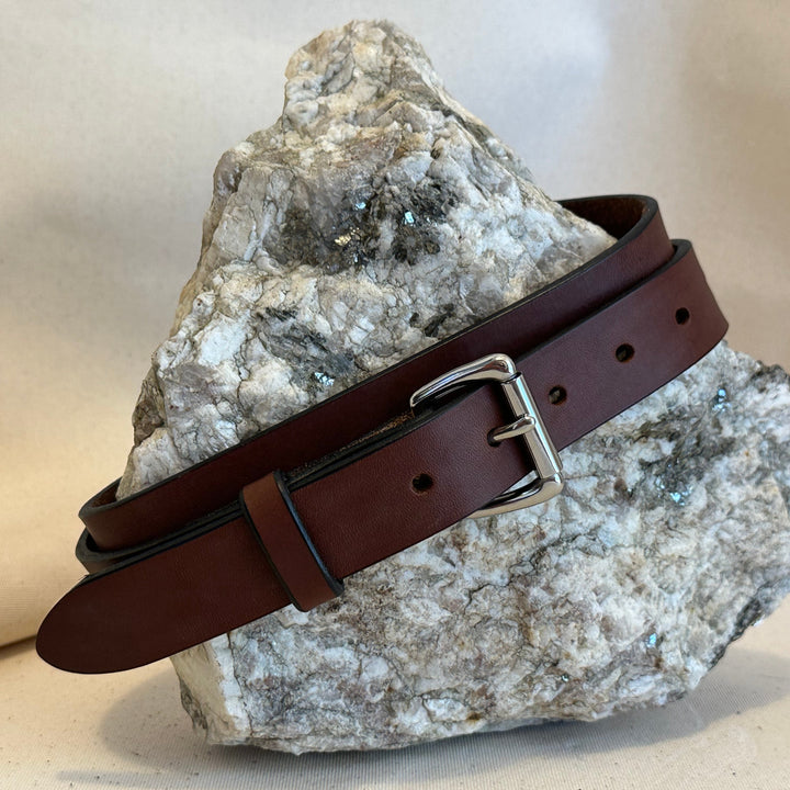 Handmade Havana Dark Brown Leather Belt