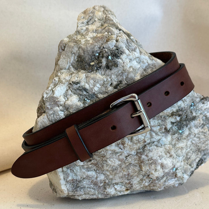 Handmade Havana Dark Brown Leather Belt