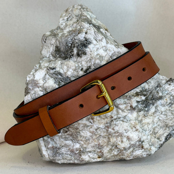 Handmade British Brown Leather Belt