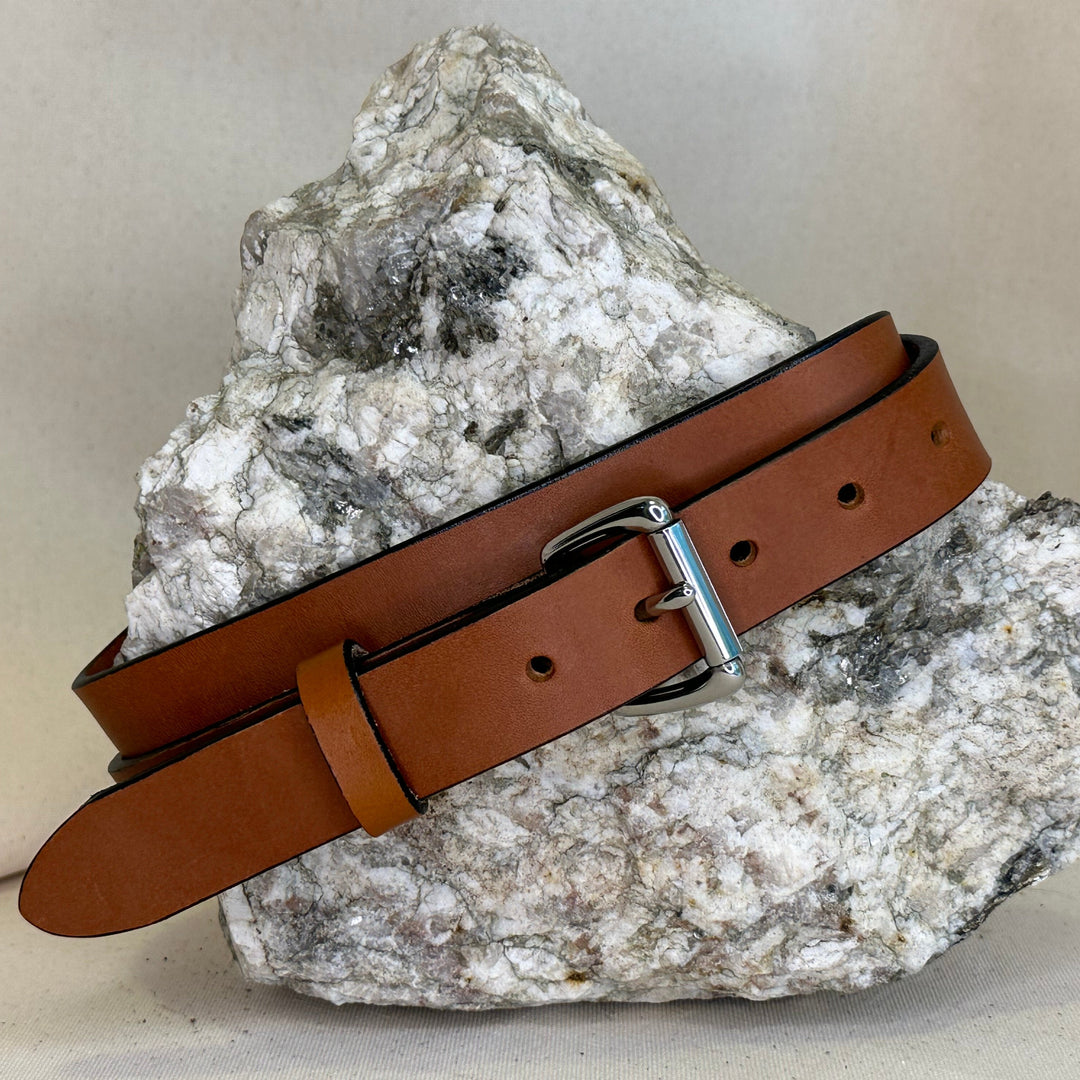 Handmade British Brown Leather Belt