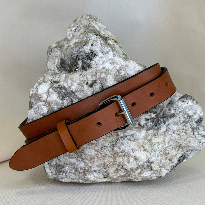 Handmade British Brown Leather Belt