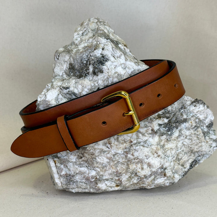 Handmade British Brown Leather Belt