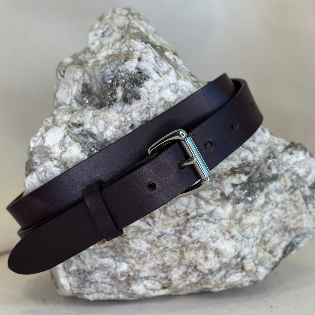 Handmade Black Leather Belt – Shining Rock Goods