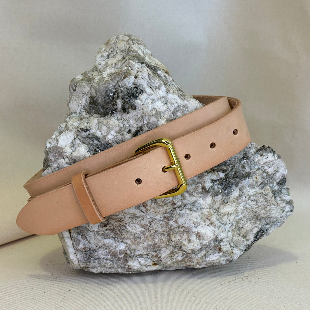 Hollows Leather Veg Tan Leather Belt