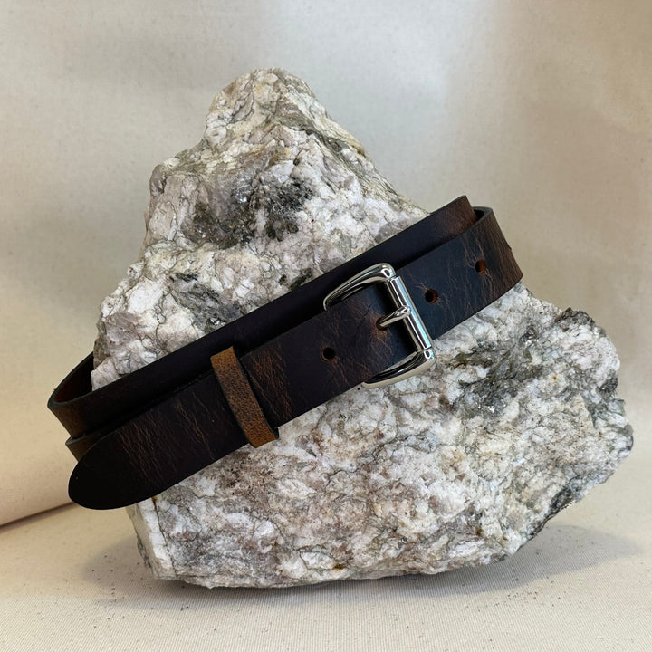 Handmade Brown Pull Up Leather Belt