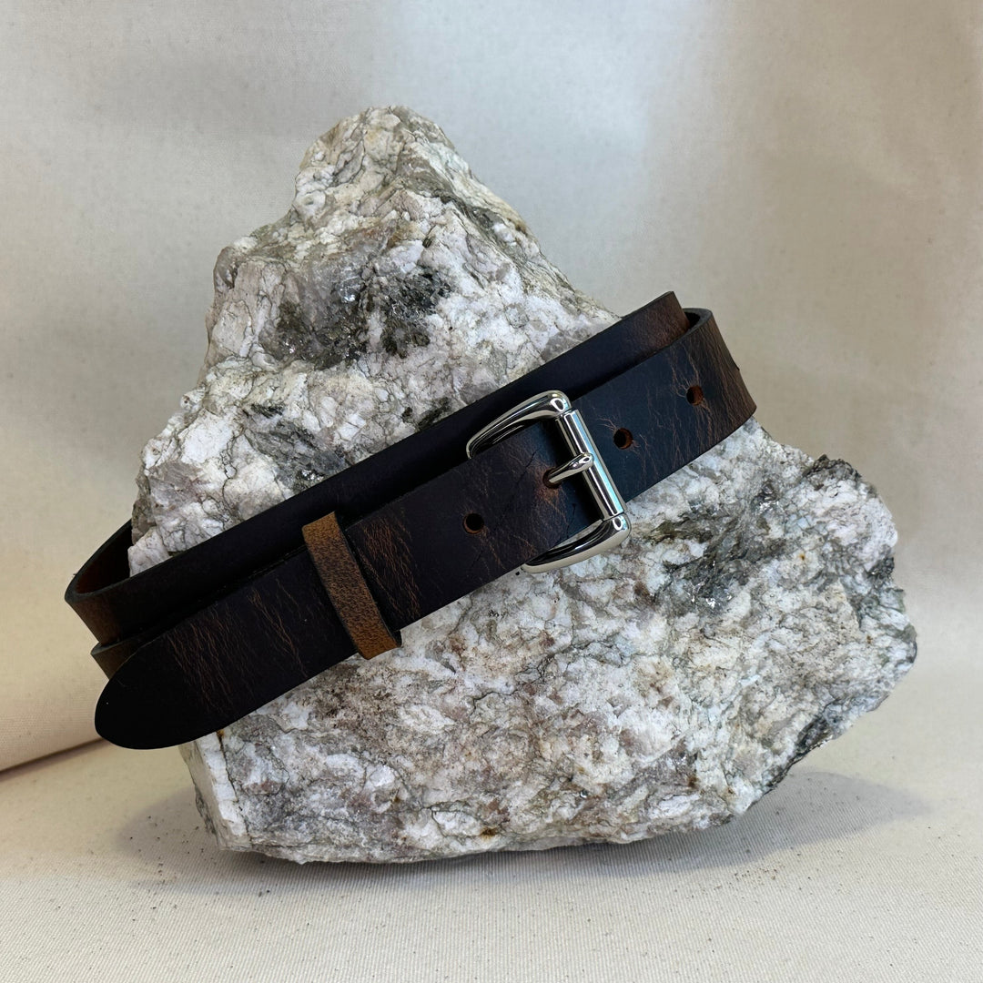 Handmade Brown Pull Up Leather Belt