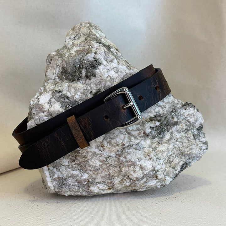 Handmade Brown Pull Up Leather Belt