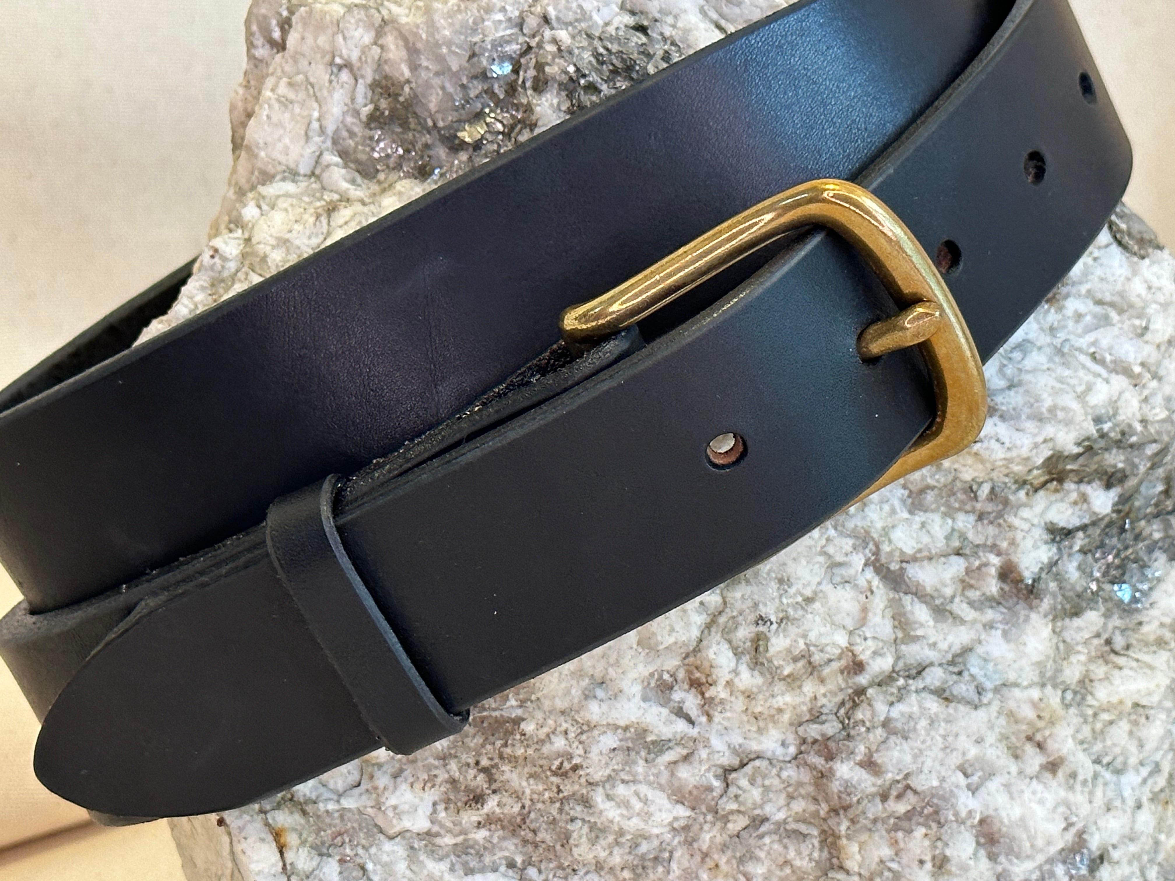Indestructible Black Solid Leather Heavy Duty Belt