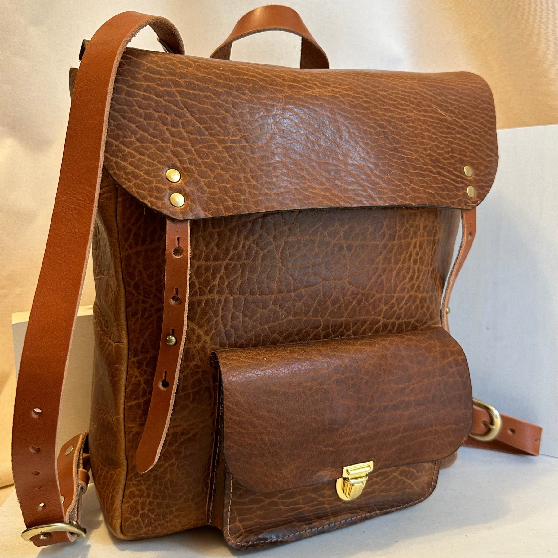 Glazed Bison Tech Companion Leather Backpack – Shining Rock Goods