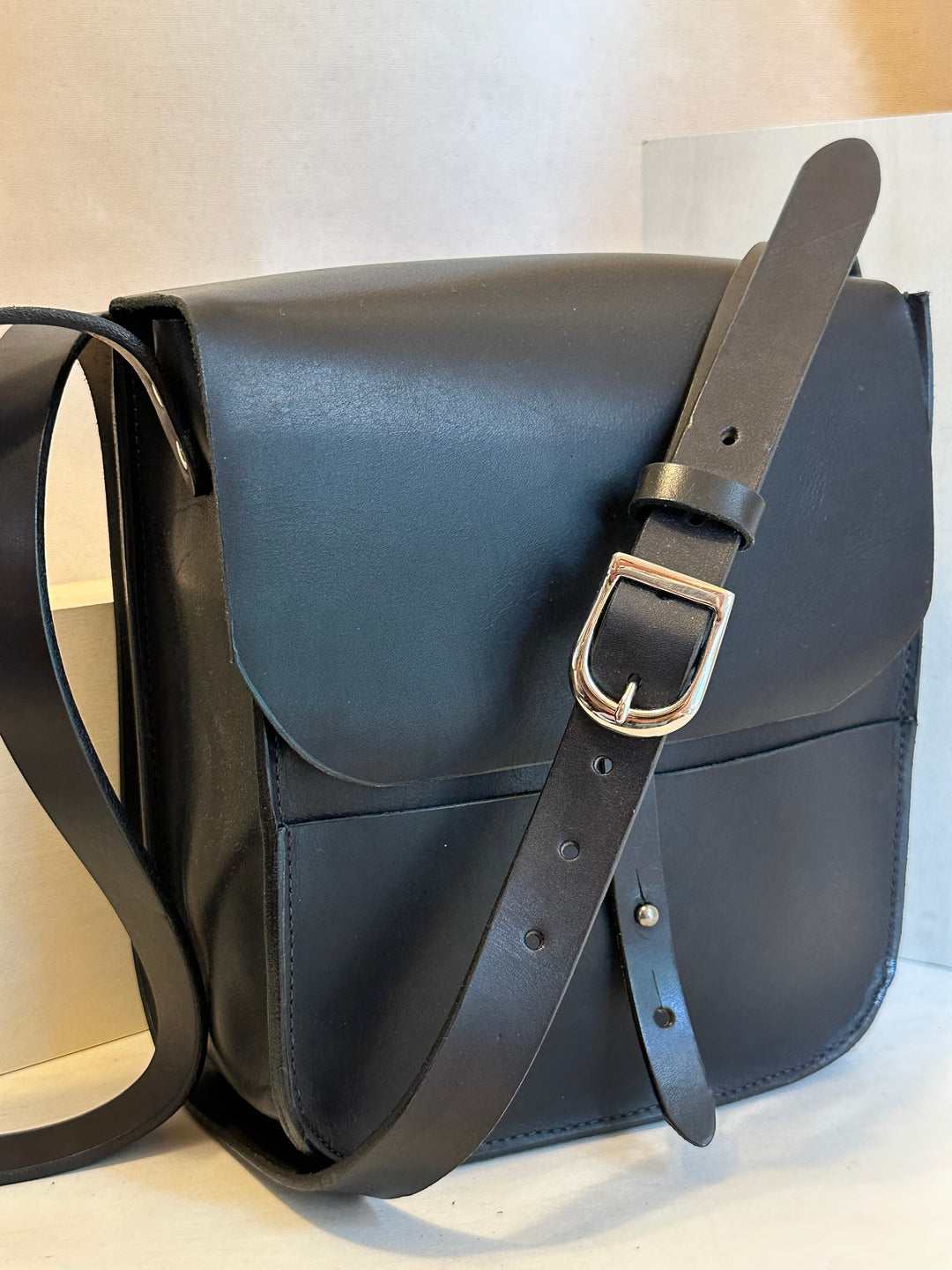 Shining Rock Goods 1941 Forager Cross Body handmade black leather bag handbag purse murse satchel gifts unisex